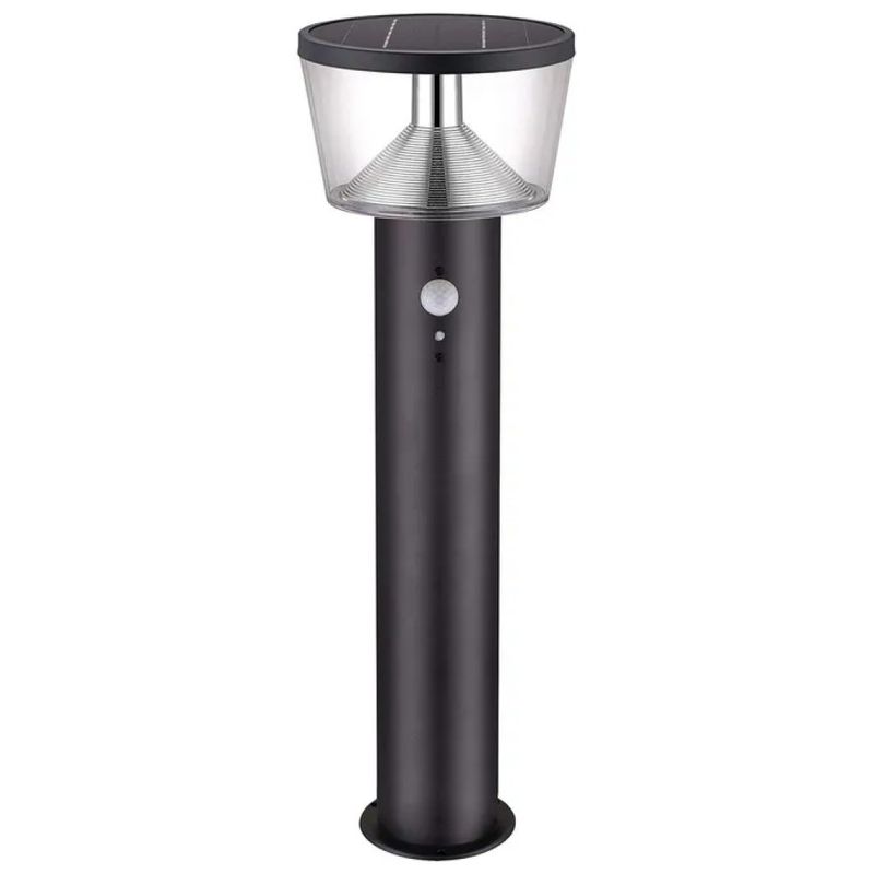 Velamp SL344 Lampada Solare da Terra LED con Sensore di Movimento, 600 lm, Nera