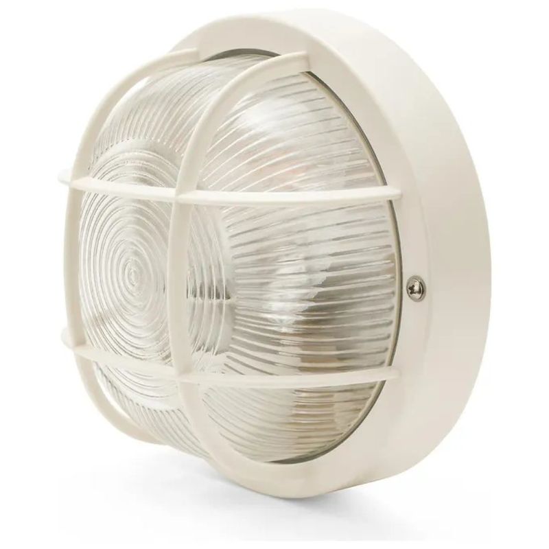 Velamp Bubble-B Applique Tonda da Esterno E27, 60 W, IP44, Bianca