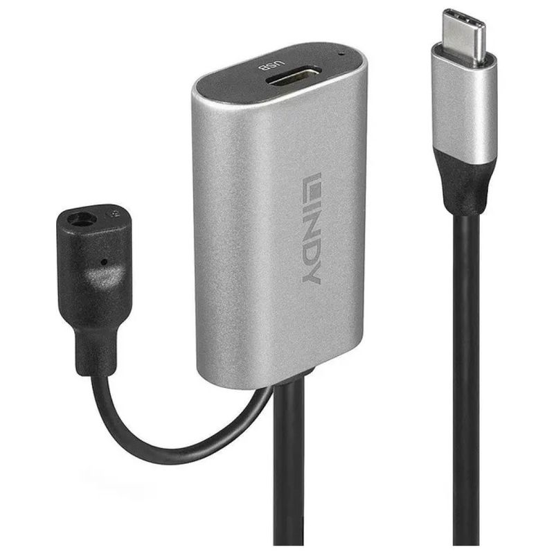 LINDY 43271 Prolunga Attiva USB-C 5 m, 5 Gbps, Nera
