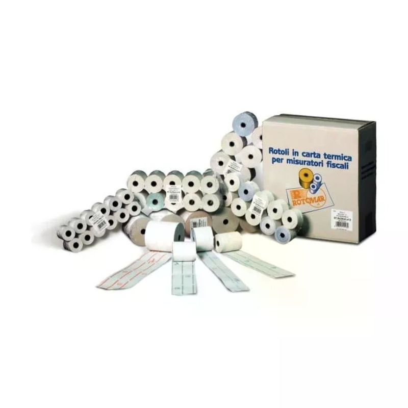 ROTOMAR Carta Termica per Registratori di Cassa, 10 Rotoli da 57,5 mm x 8 m