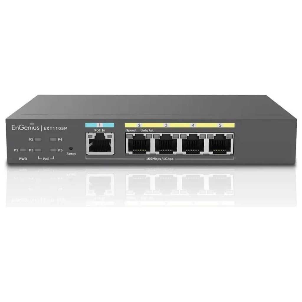 Engenius EXT1105P Switch gestito Gigabit PoE a 5 porte Engenius EXT1105P Switch gestito Gigabit PoE a 5 porte