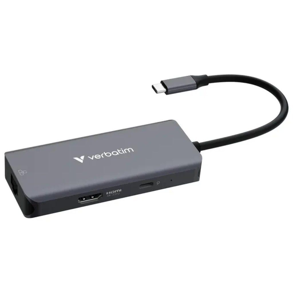Verbatim 32157 Hub USB-C Multiporta a 6 Porte, Grigio