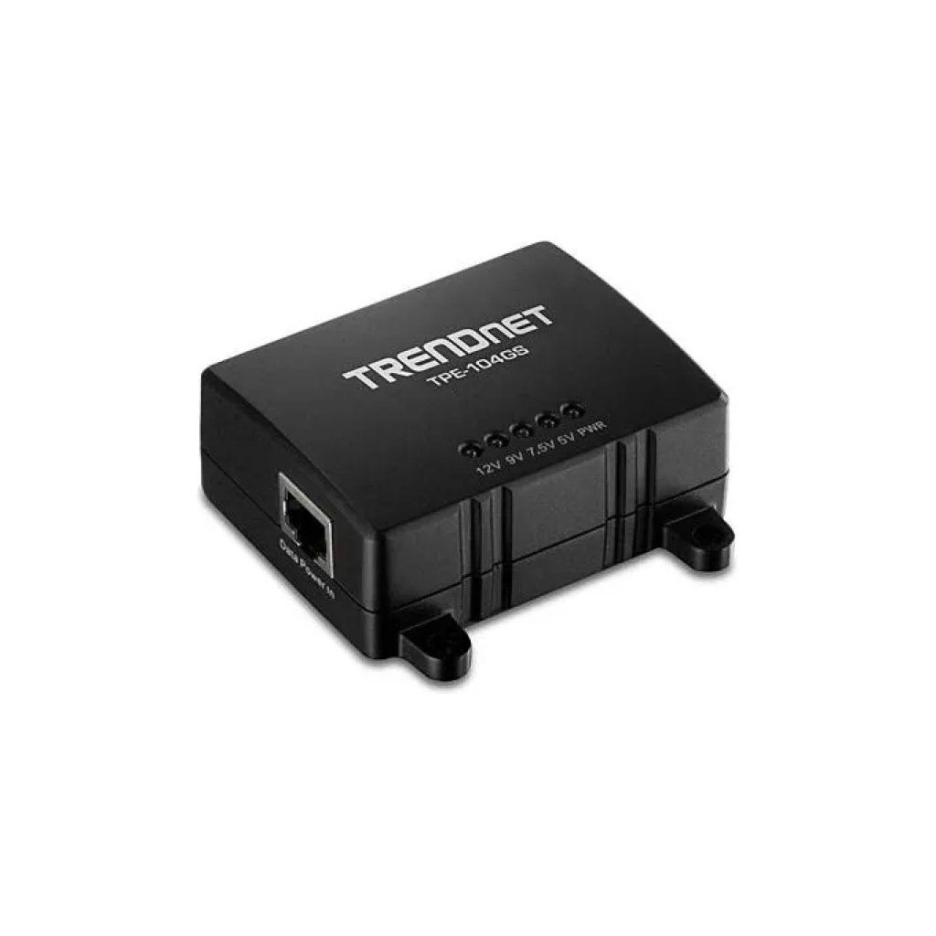 TRENDnet TPE-104GS Splitter PoE Gigabit con uscita selezionabile 5/9/12 V