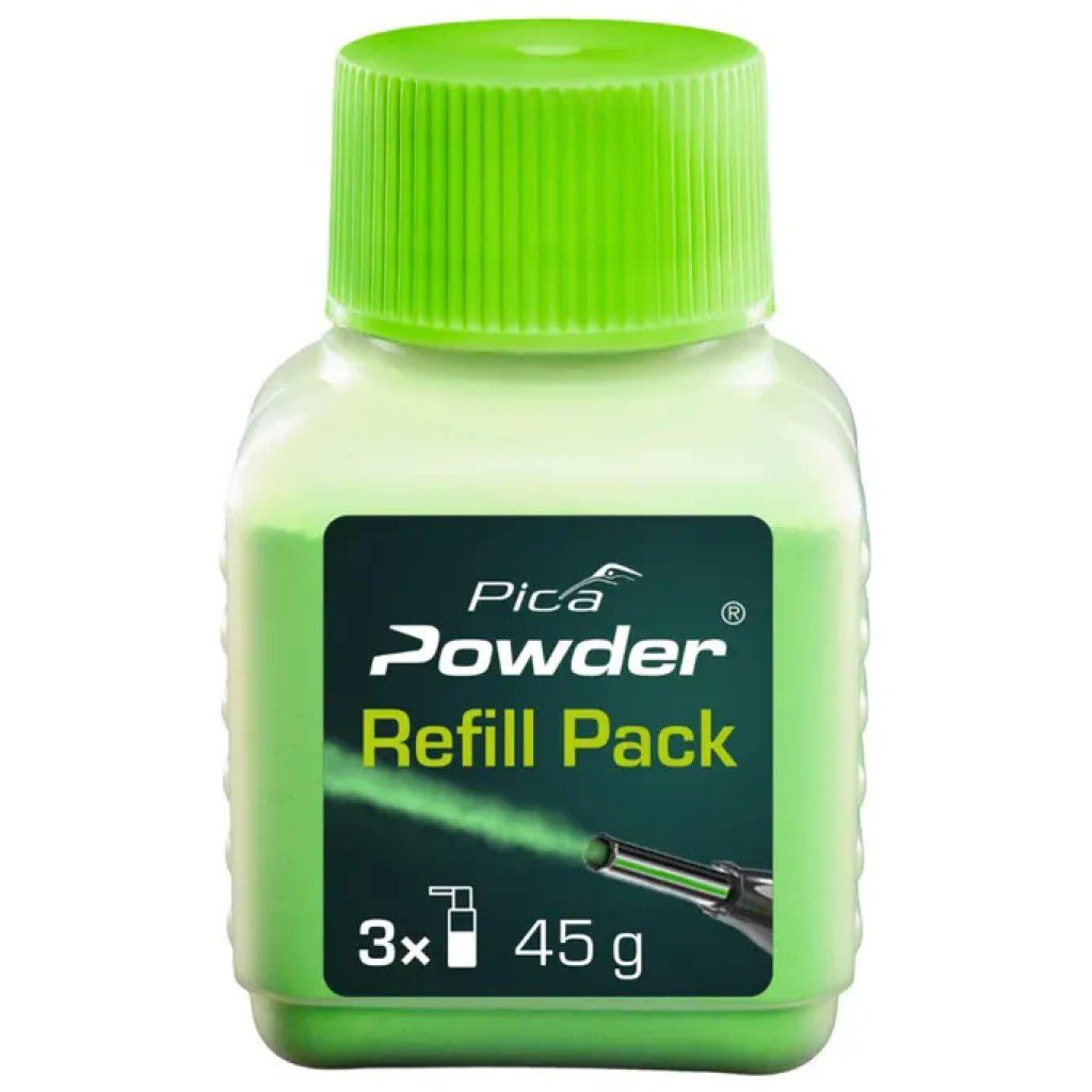 Pica 2030 Polvere di Ricarica Verde Fluorescente, 45 g