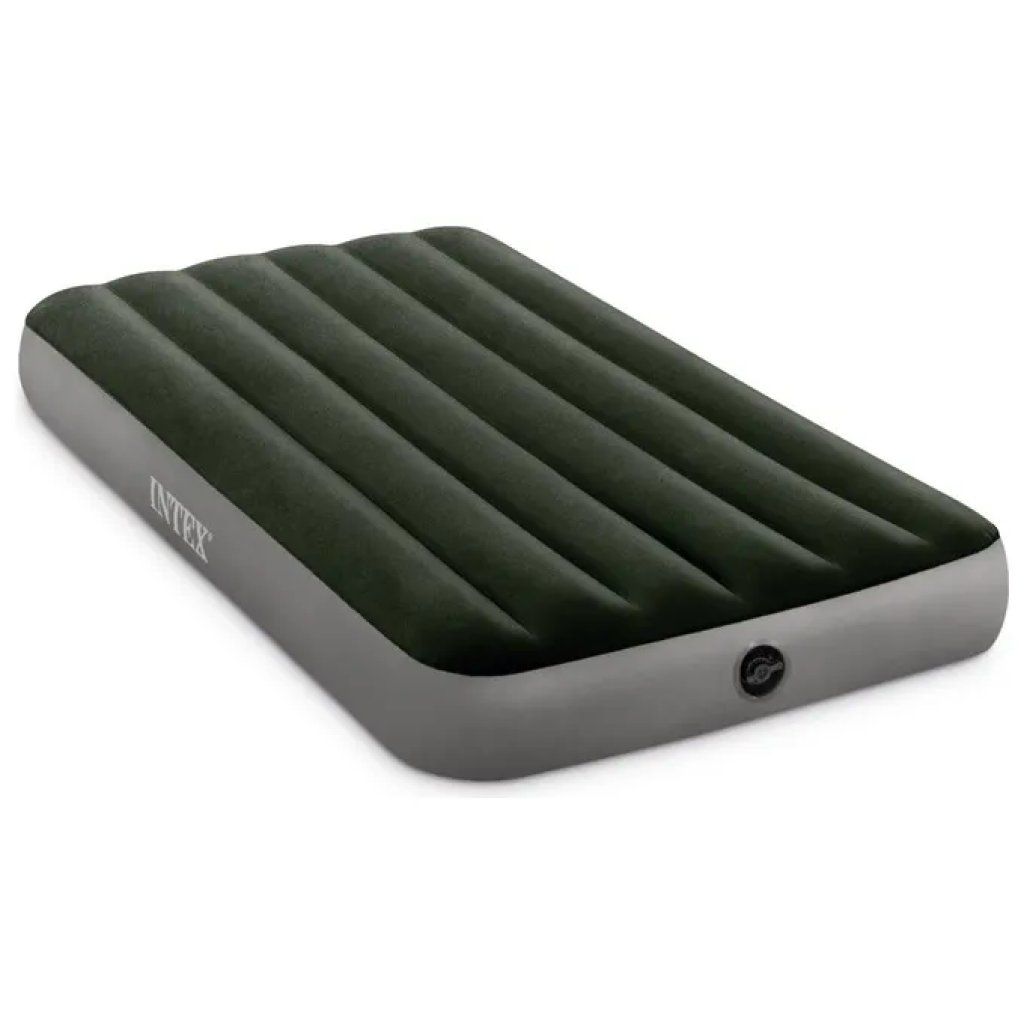 Intex Prestige Downy 64777 – Materasso Gonfiabile Singolo Fiber-Tech con Pompa a Batteria