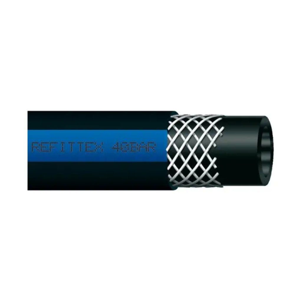 FITT Refittex RH40081450 – Tubo per irrorazione in PVC 8x14 mm, 50 m, 40 bar, nero