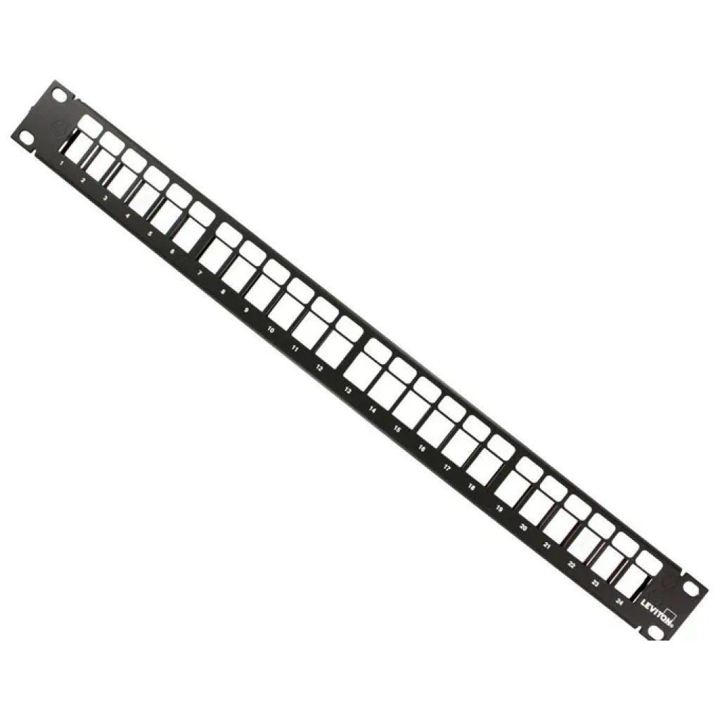 Leviton 49255-H24 Patch Panel Modulare 24 Porte RJ45 1U Nero Leviton 49255-H24 Patch Panel Modulare 24 Porte RJ45 1U Nero