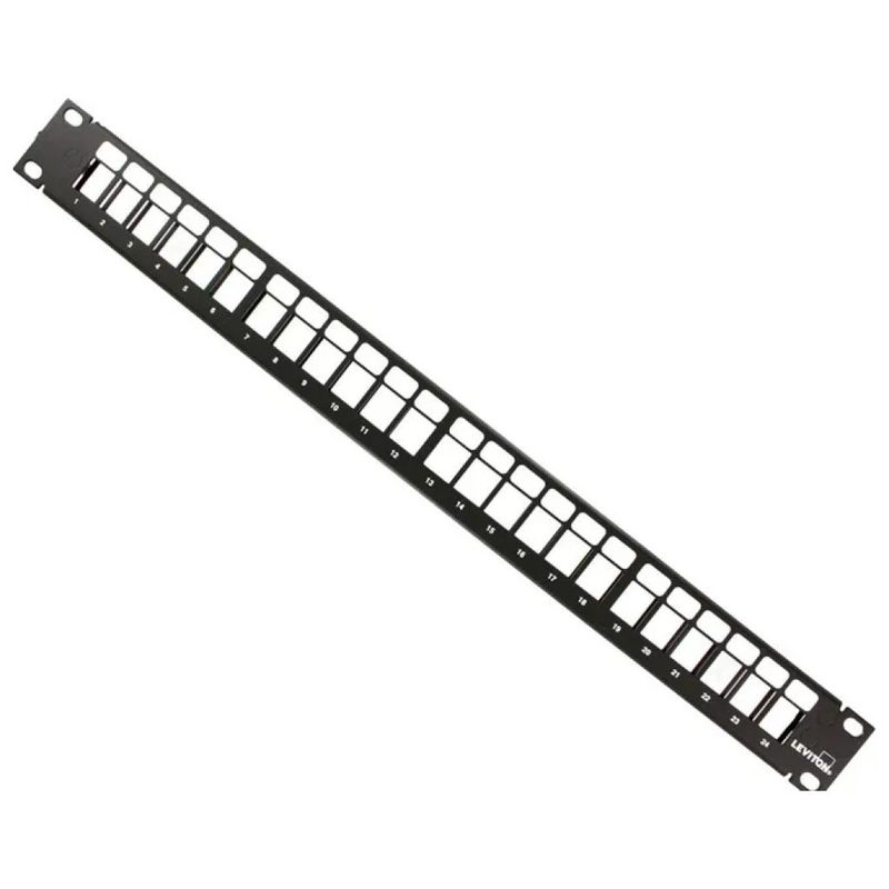 Leviton 49255-H24 Patch Panel Modulare 24 Porte RJ45 1U Nero