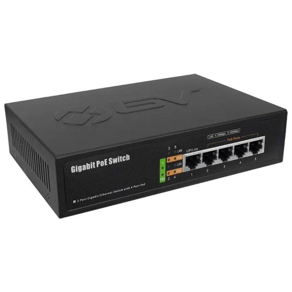 STRONG Switch Strong SW5011POE+ Gigabit PoE+ a 4 porte con doppio uplink STRONG Switch Strong SW5011POE+ Gigabit PoE+ a 4 porte con doppio uplink