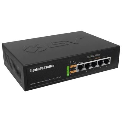 STRONG Switch Strong SW5011POE+ Gigabit PoE+ a 4 porte con doppio uplink