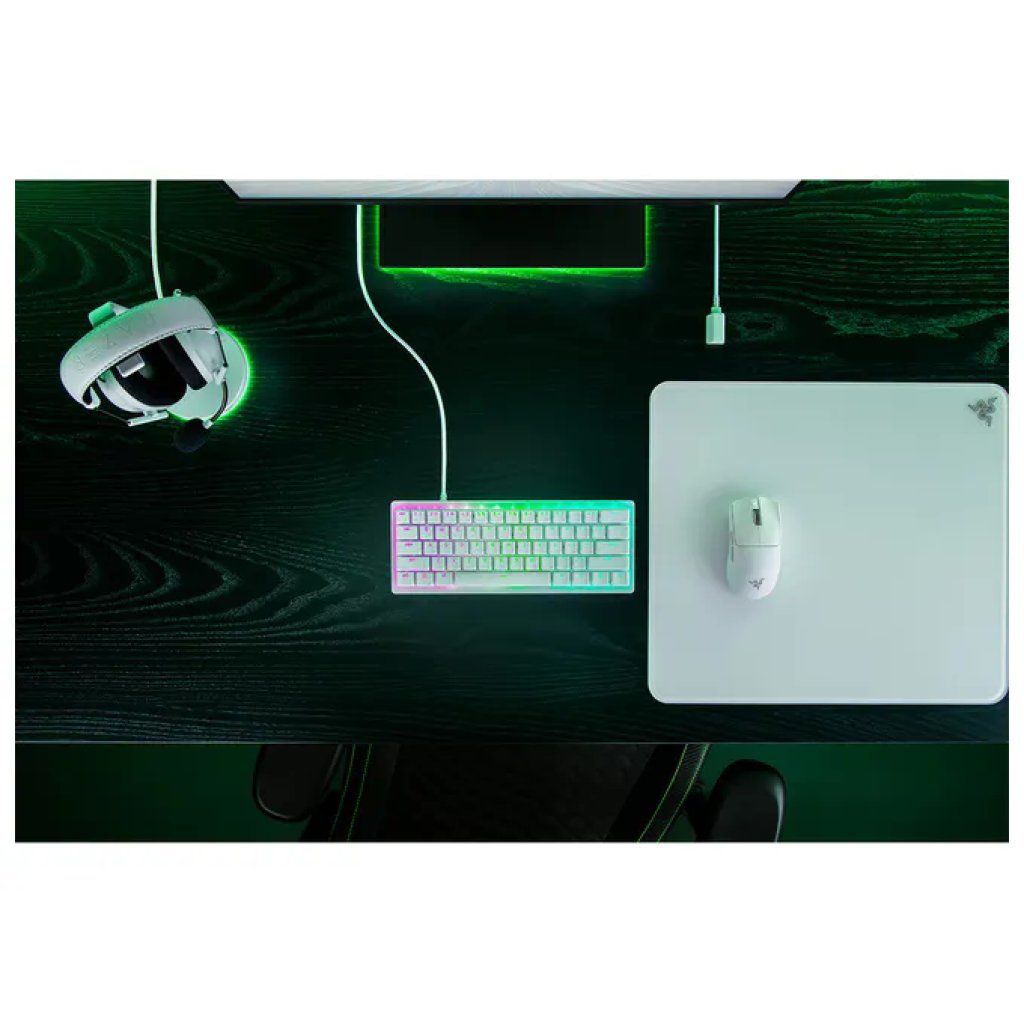 Razer Huntsman V3 Pro Mini – Tastiera Gaming Ottica 60%, QWERTY UK, Bianca