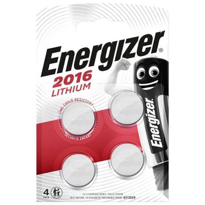 Energizer CR2016 – 4 pile a bottone al litio da 3 V