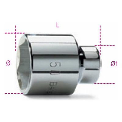 BETA Bussola esagonale 3/4" da 33 mm in acciaio cromato