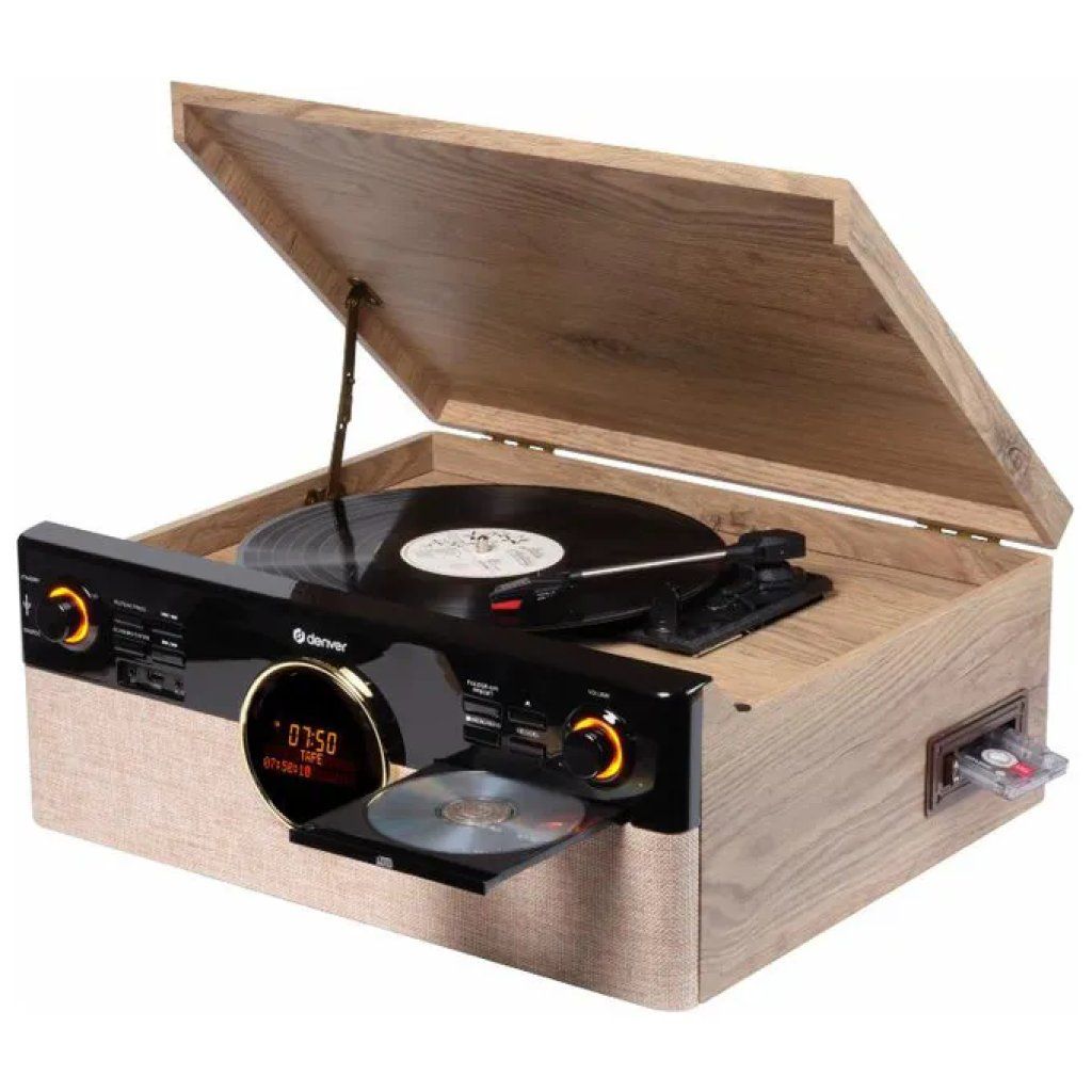 Denver MRD-180 Stereo Retrò con Giradischi e Bluetooth Denver MRD-180 Stereo Retrò con Giradischi e Bluetooth