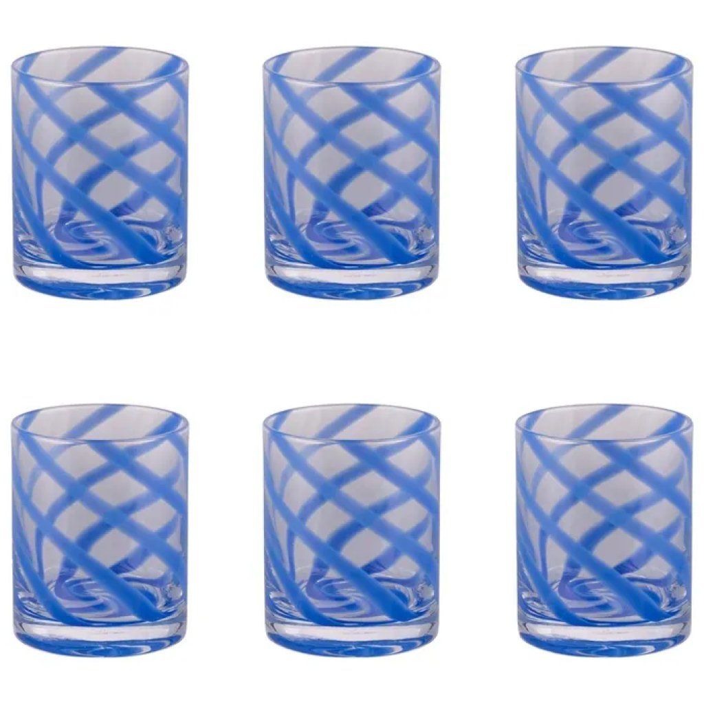 VDE TIVOLI 1996 Villa d’Este Vertigo – Set 6 Bicchieri da Acqua Blu, 340 ml