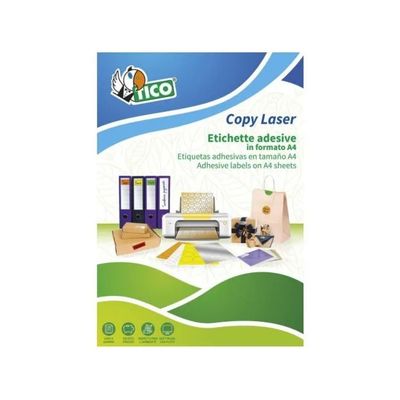 Tico LP4FA-7036 Etichette Adesive Arancione Fluo, 70 Fogli A4