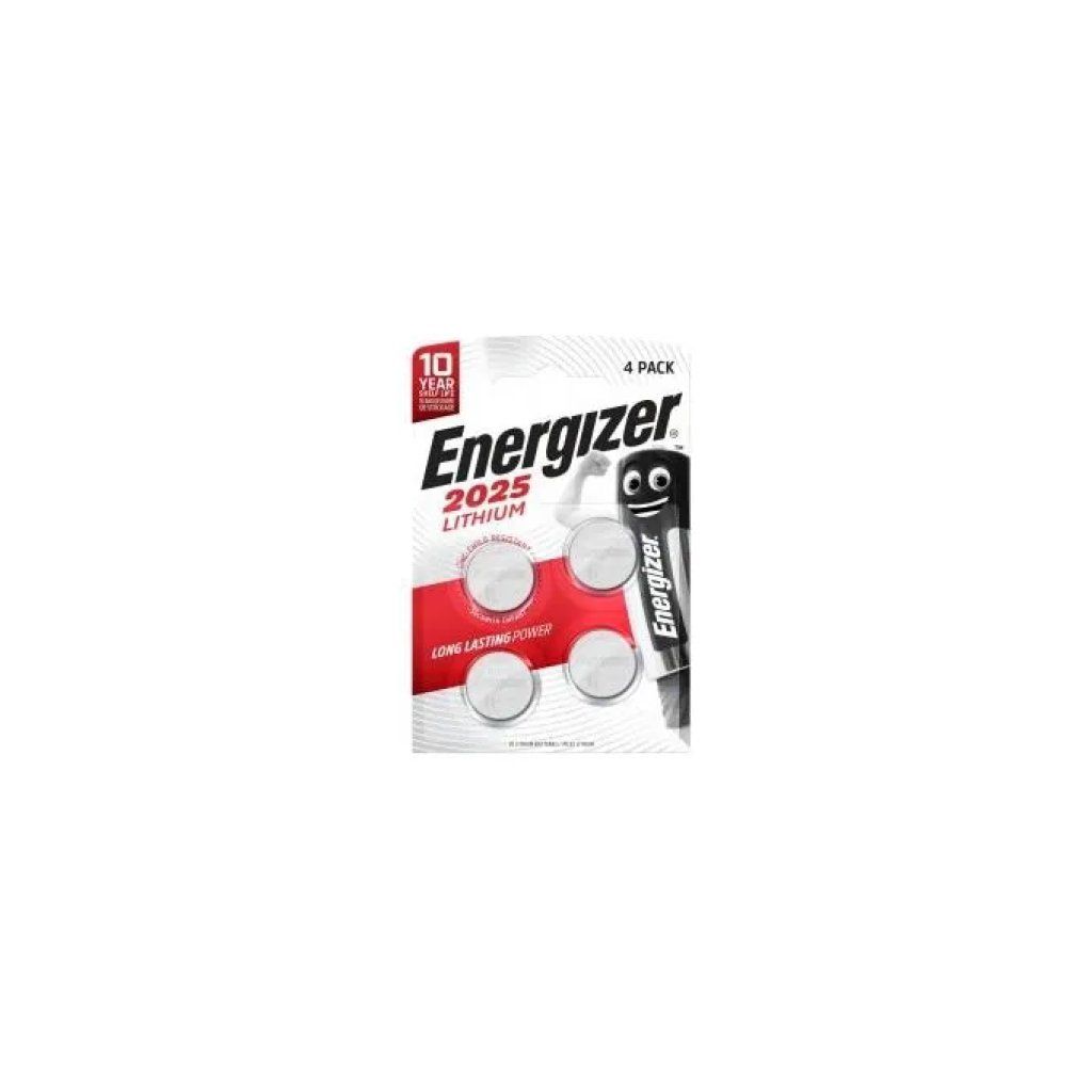 Energizer CR2025 Batterie a Bottone al Litio 3 V, Confezione da 4