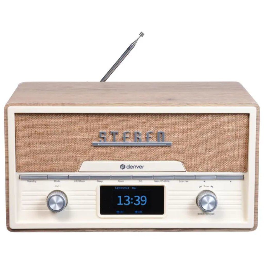 Denver MDA-525LW Lettore CD DAB+/FM Bluetooth effetto legno Denver MDA-525LW Lettore CD DAB+/FM Bluetooth effetto legno