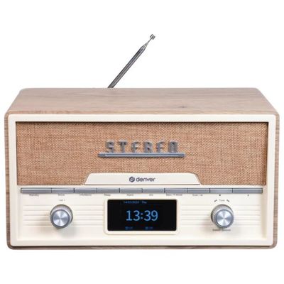 Denver MDA-525LW Lettore CD DAB+/FM Bluetooth effetto legno Denver MDA-525LW Lettore CD DAB+/FM Bluetooth effetto legno