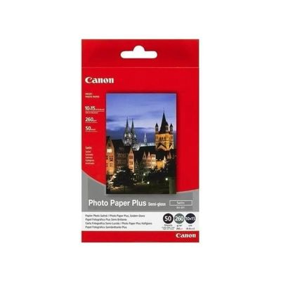 Canon Photo Paper Plus SG-201, carta fotografica 10 x 15 cm, 50 fogli, 260 g/m²