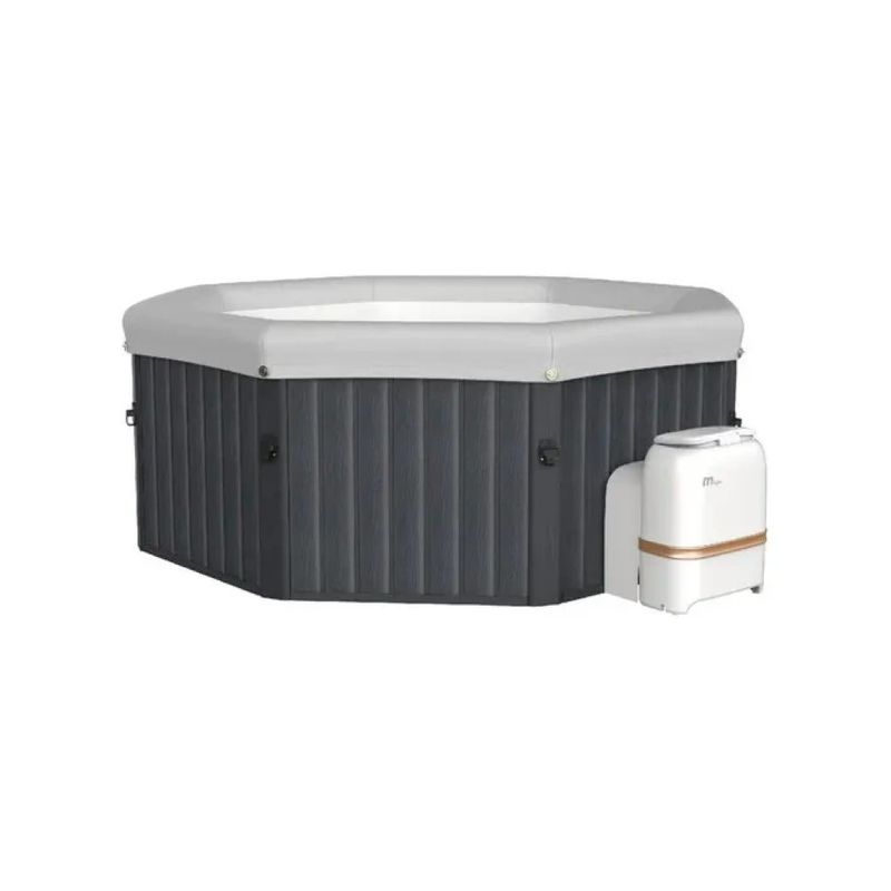 MSpa FTU062W Tuscany Spa Idromassaggio Rigida Wi-Fi, 6 Posti, 193 x 193 cm, Grigia