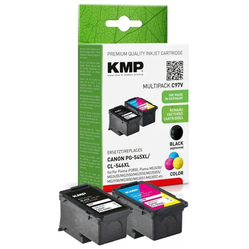 KMP C97V Cartucce Compatibili Canon XL Nero e Colore – 2 Pezzi