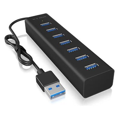 RAIDSONIC ICY BOX IB-HUB1700-U3 Hub USB 3.2 Gen 1 a 7 porte, nero RAIDSONIC ICY BOX IB-HUB1700-U3 Hub USB 3.2 Gen 1 a 7 porte, nero
