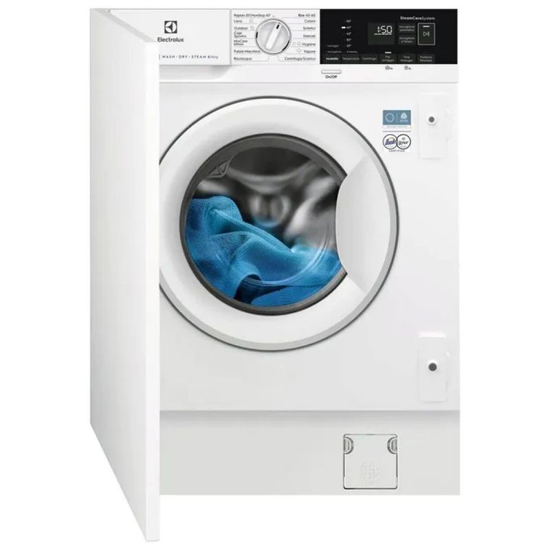 Electrolux Serie 700 EW7W84BDBI Lavasciuga da incasso 8/4 kg, 1600 giri, vapore