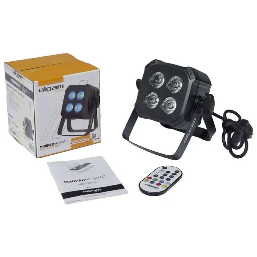 Algam Lighting MINIPAR 46 QUAD – Proiettore LED RGBW 4x6W Nero Algam Lighting MINIPAR 46 QUAD – Proiettore LED RGBW 4x6W Nero