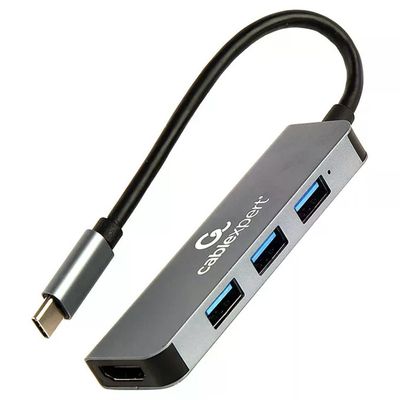 Gembird A-CM-COMBO2-01 Hub USB-C 4K HDMI e 3 USB-A Gembird A-CM-COMBO2-01 Hub USB-C 4K HDMI e 3 USB-A