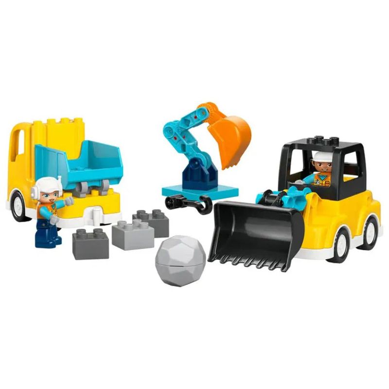 LEGO DUPLO Veicoli da Cantiere 3 in 1 – Set 10475, 22 pezzi, dai 2 anni