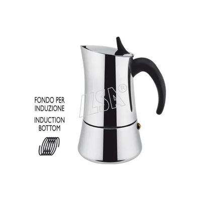 ILSA Elly Caffettiera Moka 9 Tazze per Induzione in Acciaio Inox 18/10 ILSA Elly Caffettiera Moka 9 Tazze per Induzione in Acciaio Inox 18/10