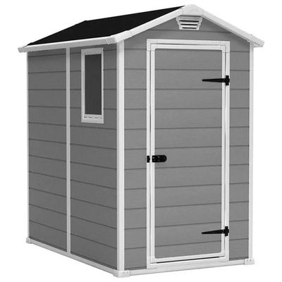Keter Manor 4x6 Casetta da Giardino in Resina Grigia con Pavimento