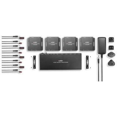 Lindy 38155 Extender Splitter HDMI e IR Cat.6, 4 porte, 50 m Lindy 38155 Extender Splitter HDMI e IR Cat.6, 4 porte, 50 m