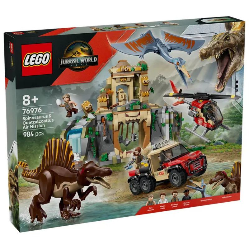 LEGO Jurassic World 76976 – Spinosauro e Quetzalcoatlus, 984 pezzi