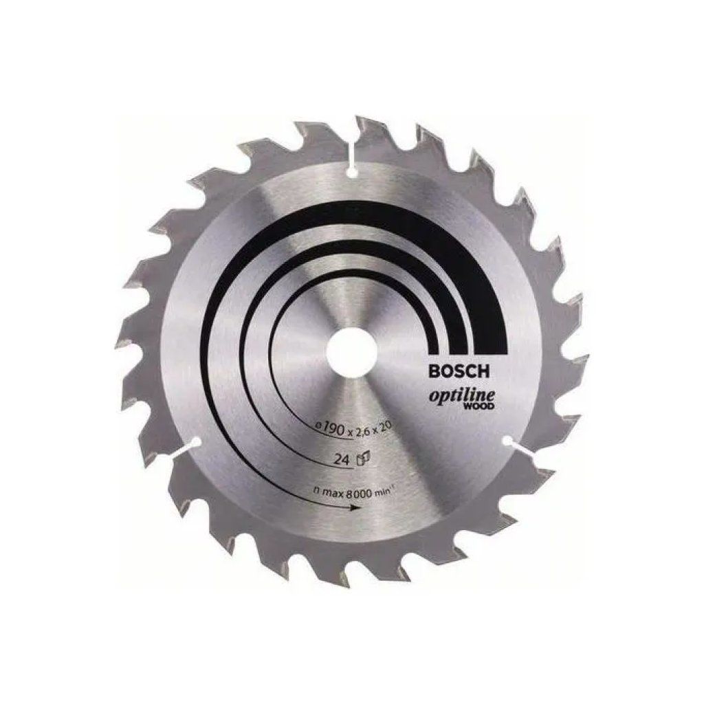 Bosch Optiline Wood Lama Circolare 190 mm, 24 Denti