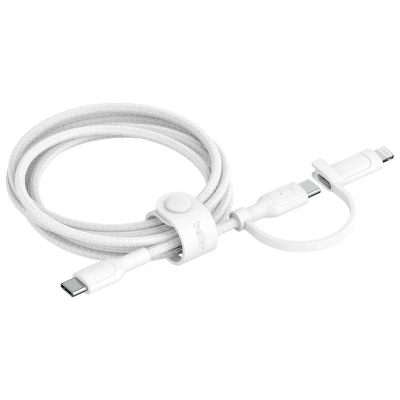 Belkin BoostCharge Pro – Cavo USB-C e Lightning 1,5 m, bianco Belkin BoostCharge Pro – Cavo USB-C e Lightning 1,5 m, bianco