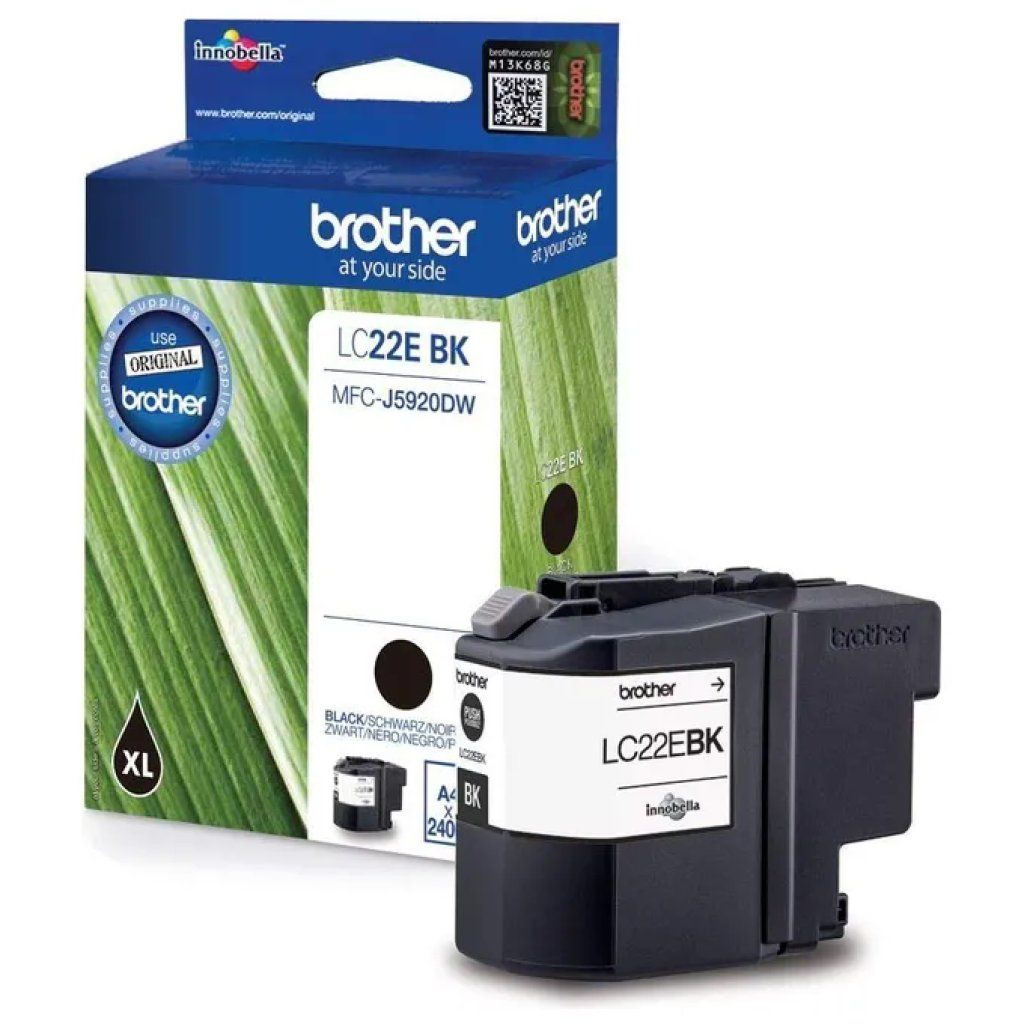 Brother LC-22EBK Cartuccia Originale Nero, 2400 Pagine