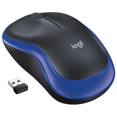 Logitech M185 Mouse Wireless Ottico 1000 DPI Blu