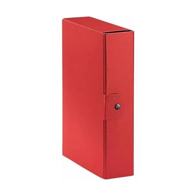 Esselte Eurobox – confezione da 5 scatole rosse, dorso 8 cm