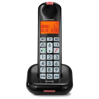 Brondi Bravo Moon Black Telefono Cordless Vivavoce