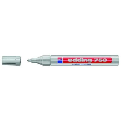 Edding 750 Marcatore a Vernice Argento, Punta 2–4 mm, Confezione da 10