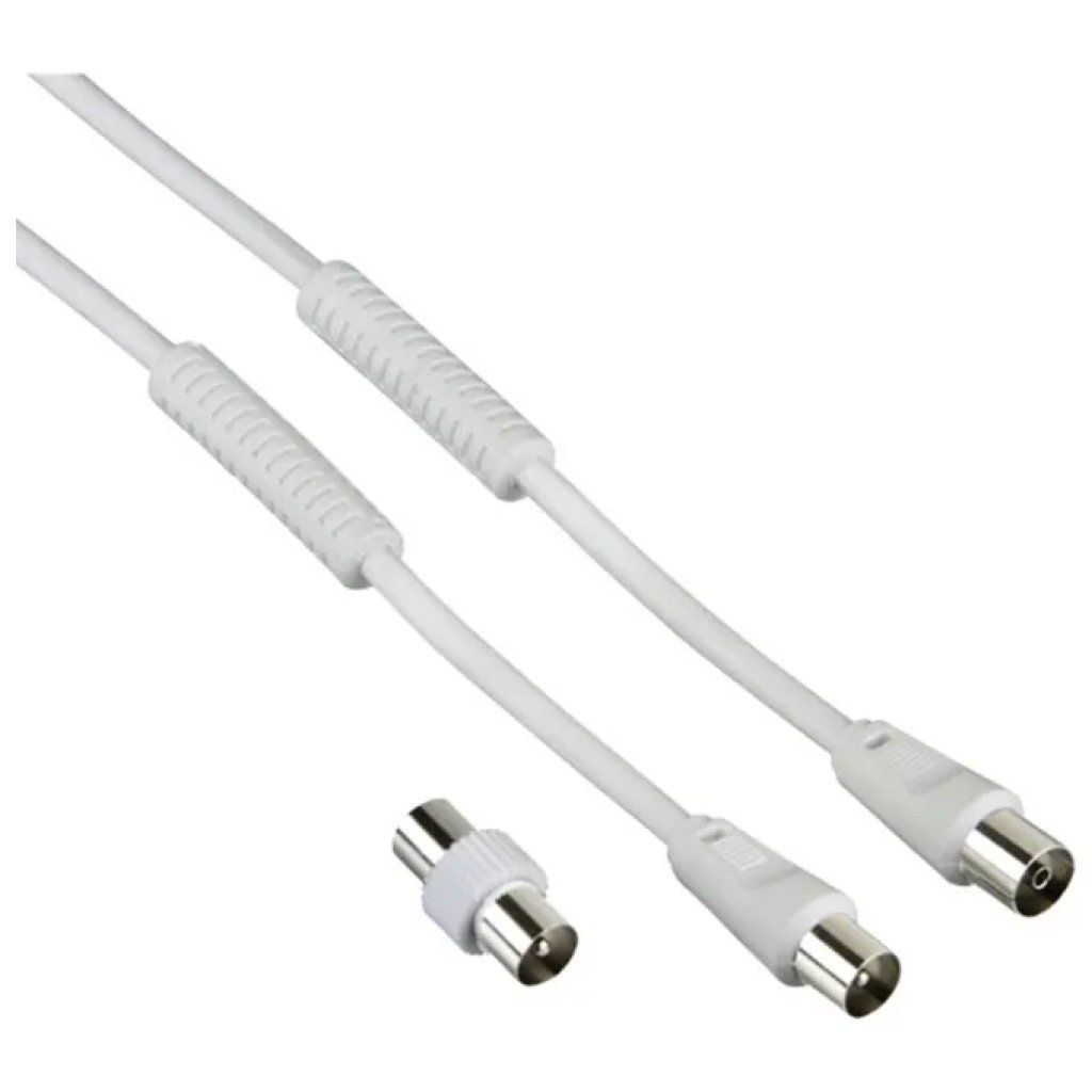 Hama 00205307 Cavo antenna coassiale bianco, 5 m Hama 00205307 Cavo antenna coassiale bianco, 5 m
