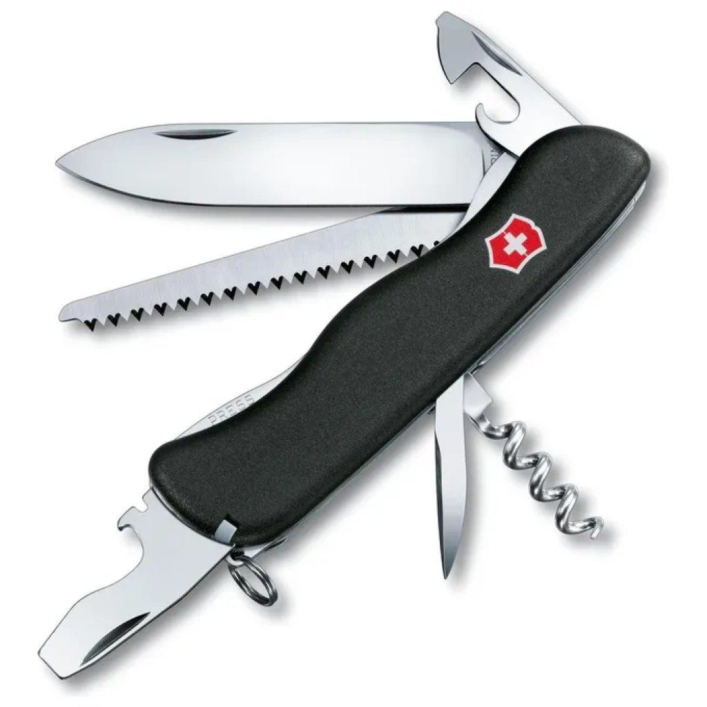 Victorinox Forester 8363 Coltellino Multiuso, 12 Funzioni, Nero