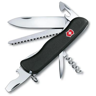 Victorinox Forester 8363 Coltellino Multiuso, 12 Funzioni, Nero