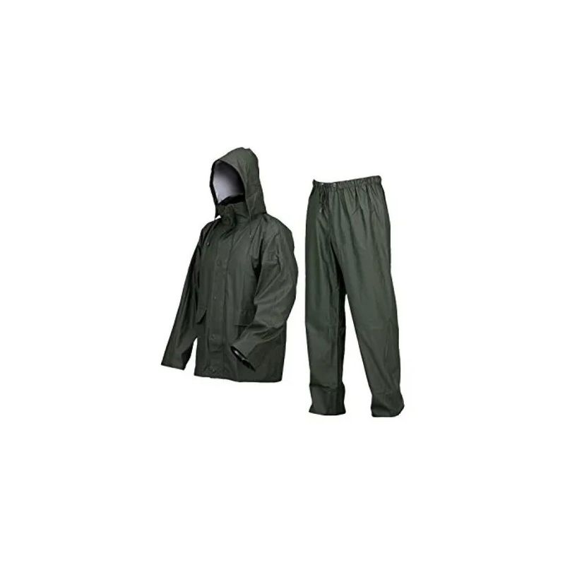 ISSALINE Starter Completo Antipioggia Verde XXL – Giacca e Pantalone