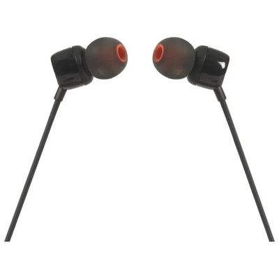 JBL Tune 110 Auricolari In-Ear Cablati con Microfono, Nero JBL Tune 110 Auricolari In-Ear Cablati con Microfono, Nero