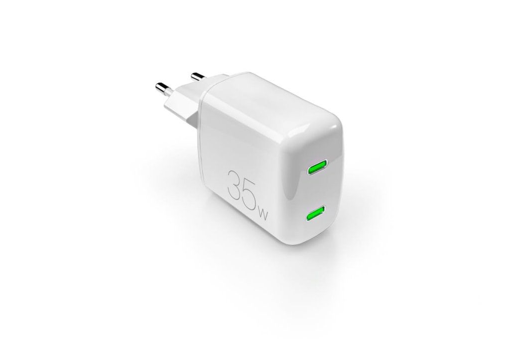 PURO MiniPro Caricabatterie GaN 35W con 2 porte USB-C