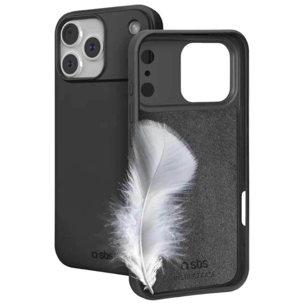 SBS TEINSTIP1769K Cover nera in microfibra per iPhone 17 Pro Max