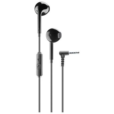 Cellularline Voice Capsule Auricolari con Microfono e Jack 3,5 mm – Nero